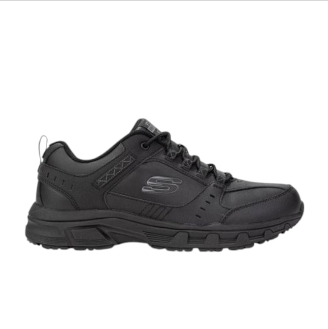SKECHER OUTDOOR IN PELLE NERA RELAXED FIT