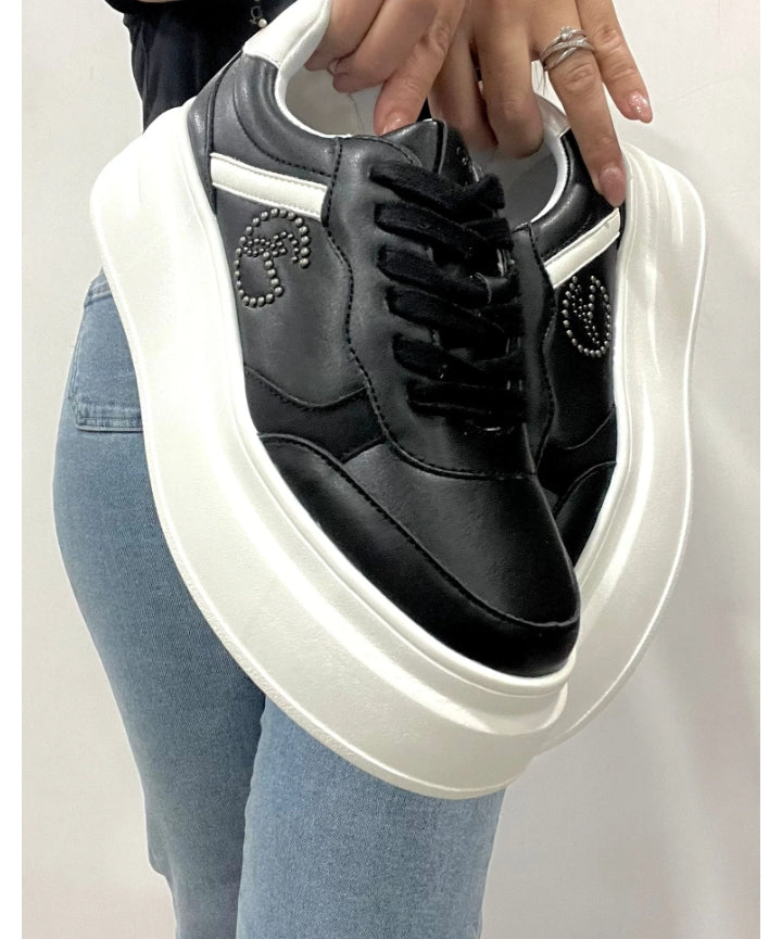 SNEAKERS PLATFORM NERO GATTINONI ROMA