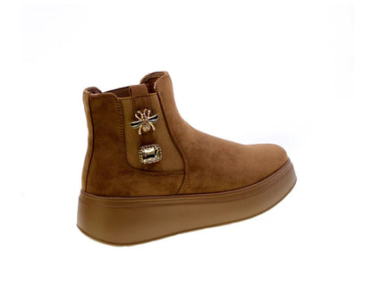 STIVALETTO GOLD&GOLD IN PELLE SCAMOSCIATA CAMMELLO