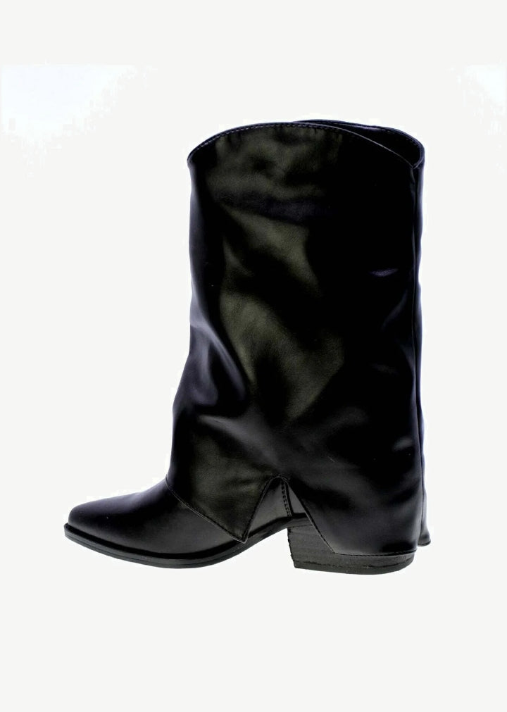 STIVALE TEXANO GOLD&GOLD IN PELLE NERO