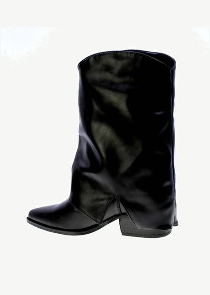 STIVALE TEXANO GOLD&GOLD IN PELLE NERO