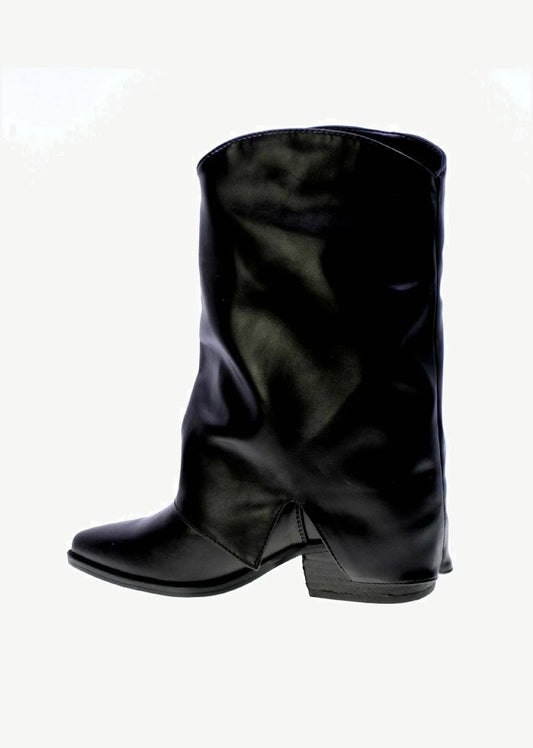 STIVALE TEXANO GOLD&GOLD IN PELLE NERO