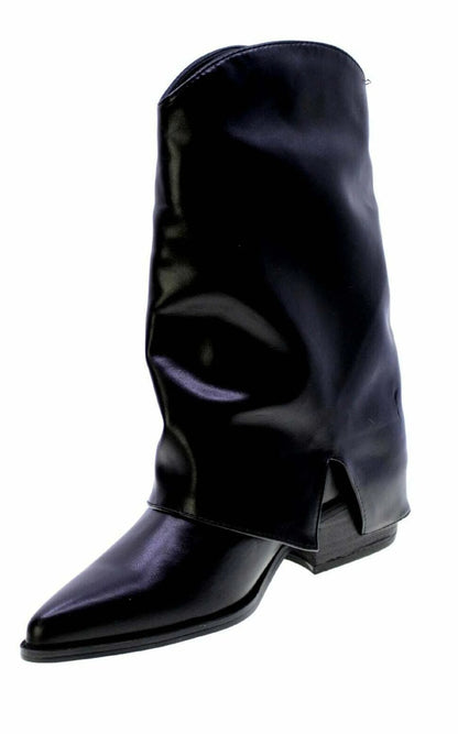 STIVALE TEXANO GOLD&GOLD IN PELLE NERO