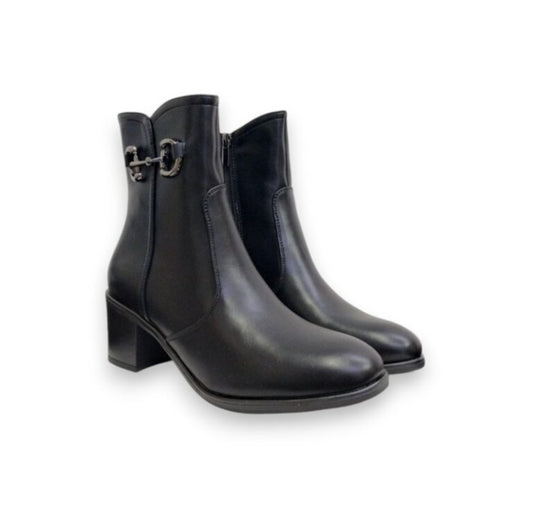 RENATO BALESTRA STIVALETTO IN PELLE NERO DONNA