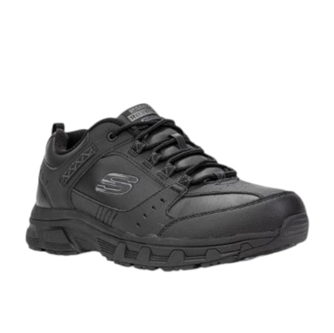 SKECHER OUTDOOR IN PELLE NERA RELAXED FIT
