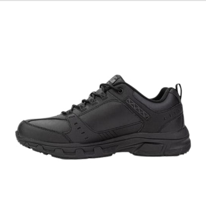SKECHER OUTDOOR IN PELLE NERA RELAXED FIT