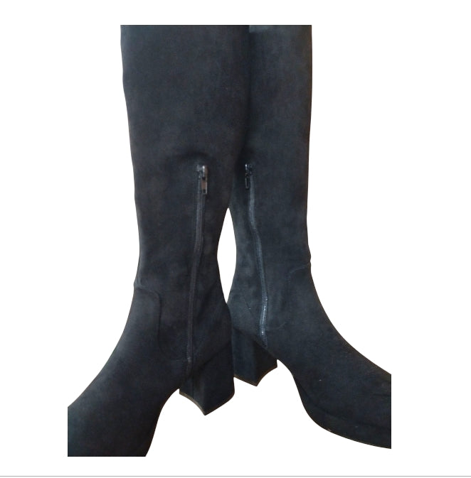 STIVALE LUNGO GATTINONI ROMA IN SUEDE NERO