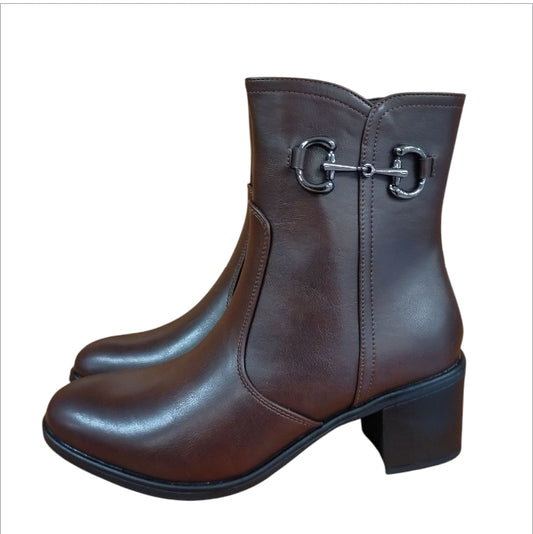 RENATO BALESTRA STIVALETTO DONNA IN PELLE MARRONE