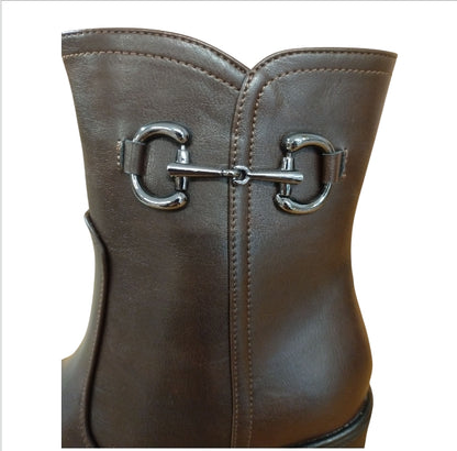 RENATO BALESTRA STIVALETTO DONNA IN PELLE MARRONE