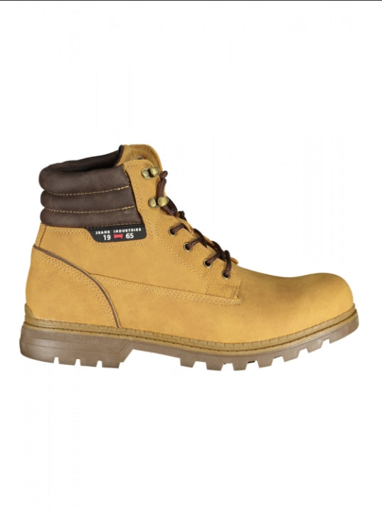 scarponcino giallo Carrera con cuciture e collarino imbottito.