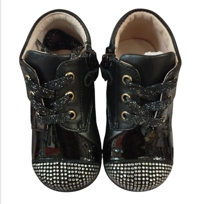 SCARPA BASSA LUIJO BAMBINA NERO PRIMI PASSI