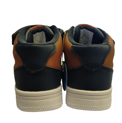 sneaker alta Melania per bambino con chiusura a strappo e lacci elastici e plantare in memory