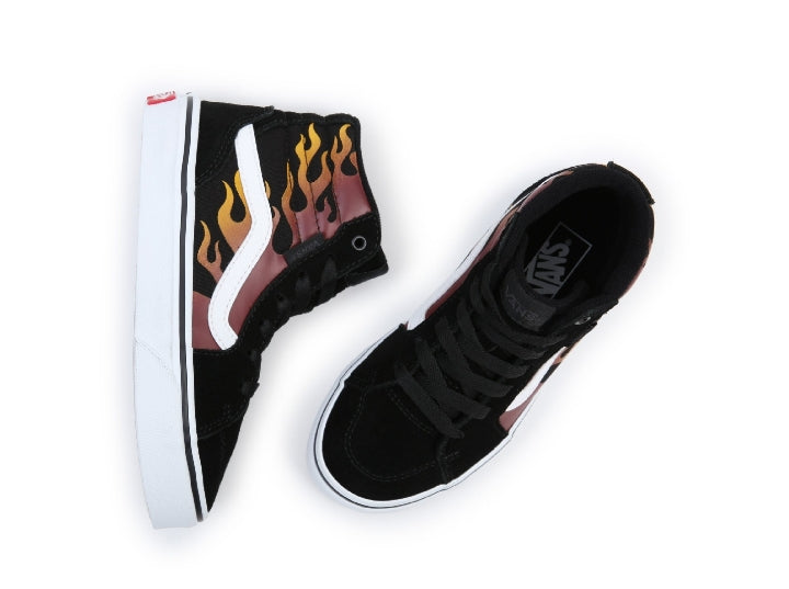 Sneakers Vans SK8-Hi Ragazzo/a con Lacci – Stile Streetwear e Grafica Fiamme