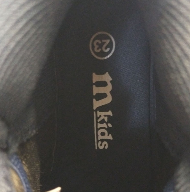 sneaker alta Melania per bambino con chiusura a strappo e lacci elastici e plantare in memory