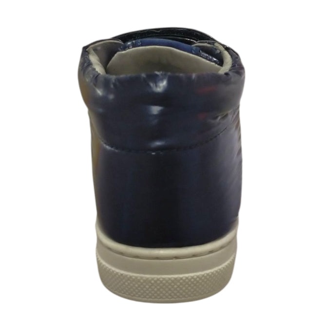 sneaker Liu Jo Alicia in vernice blu scuro con borchie e chiusure a strappo